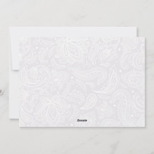 金ゴールドパーソナライズされたホワイトレースフォトクリスマスカード シーズンカード (裏面)