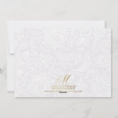 金ゴールドパーソナライズされたホワイトレースフォトクリスマスカード シーズンカード (裏面)