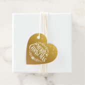 金ゴールドパーソナライズされたメリークリスマス フェイバータグ (インサイチュ)