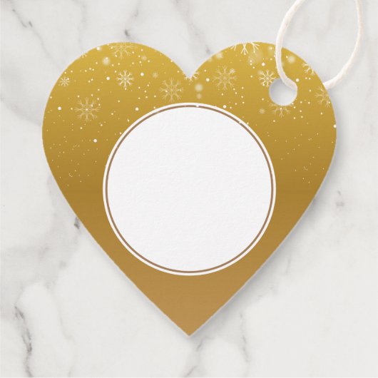 金ゴールドパーソナライズされたメリークリスマス フェイバータグ (裏面)