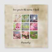 金ゴールドパーソナライズされたラブフォトコラージュ (正面)