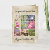 金ゴールドパーソナライズされたラブフォトコラージュ カード (正面)