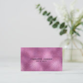 金ゴールドパーソナライズされた光沢メタリックピンクVipカード 名刺 (スタンド正面)