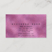 金ゴールドパーソナライズされた光沢メタリックピンクVipカード 名刺 (裏面)