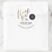 金ゴールドパーソナライズされた名ありがとう ラウンドシール (バッグ)