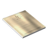 金ゴールドパーソナライズされた名 メモ帳のデスクから| ノートパッド (アングル)