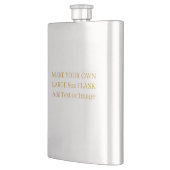 金ゴールドパーソナライズされた文字または写真の結婚好意 フラスク (左)