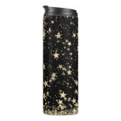 金ゴールドパーソナライズされた星付き曼荼羅 タンブラー (回転右)
