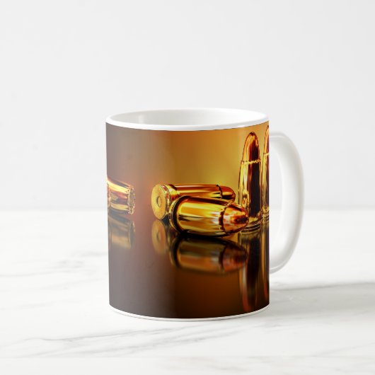 金ゴールドパーソナライズされた箇条書きの写真 コーヒーマグカップ (正面右)