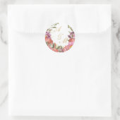 金ゴールドパーソナライズされた花枠付きモノグラム ラウンドシール (バッグ)