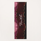 金ゴールドパーソナライズされた&ブルーンディアゲートヨガマット ヨガマット (正面)