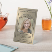 金ゴールドパーソナライズされた/写真 – 社員賞 台座サイン (インサイチュ)