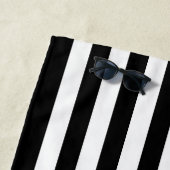 金ゴールドパーソナライズされた(白黒) ビーチタオル (インサイチュ)