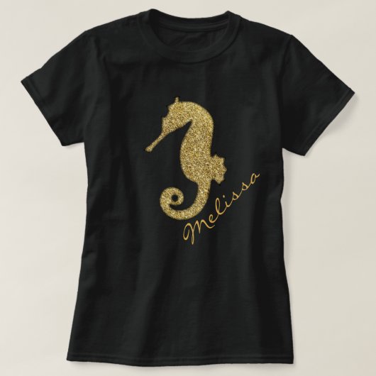 金ゴールドパーソナライズされた Tシャツ (デザイン正面)