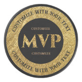 金ゴールドパーソナライズされたMVP アイスホッケーパック (正面)