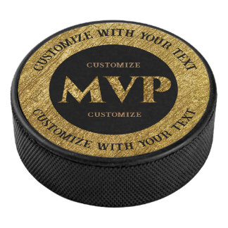 金ゴールドパーソナライズされたMVP アイスホッケーパック