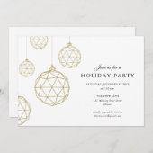 金ゴールドパーティの招待状 招待状 (正面/裏面)