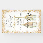 金ゴールドパーティーウェルカムバナー 横断幕 (横)