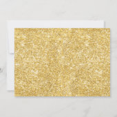 金ゴールドパーティースパークルグリッターツリーズレッド 招待状 (裏面)