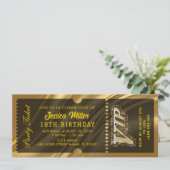 金ゴールドパーティーチケット招待状 招待状