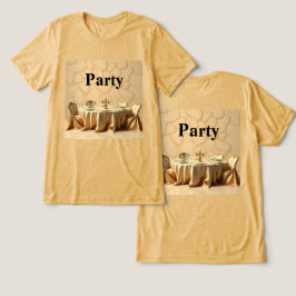 金ゴールドパーティーデザインパーティーTシャツ トライブレンドTシャツ