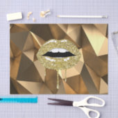 金ゴールドパーティーラグジュアリーグラムグリッタードリップドリップリップ 薄葉紙 (クラフト)