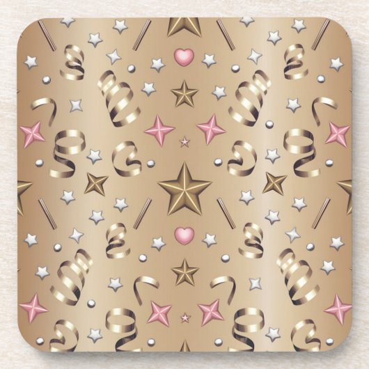 金ゴールドパーティー祝のコースターセット コースター (正面)