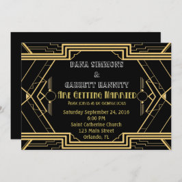 金ゴールドパーティー結婚ズスイートセレモニーパーティー 招待状