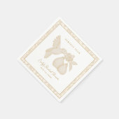 金ゴールドパーフェクト梨ブライダルシャワーナプキンス スタンダードカクテルナプキン (角)