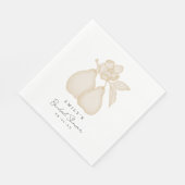 金ゴールドパーフェクト梨ブライダルシャワーナプキン スタンダードランチョンナプキン (角)