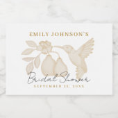 金ゴールドパーフェクト梨ブライダルシャワー スパークリングワインラベル (シングルラベル)