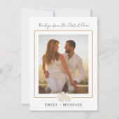 金ゴールドパーフェクトPearフォトサンキューカード サンキューカード (正面)