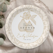 金ゴールドパーフェクトPearブライダルシャワー紙プレート ペーパープレート