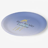 金ゴールドパープルアクアグリッターユニコーン ペーパープレート (アングル)