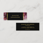 金ゴールドパープルアメジスト宝石プロフェッショナル スキニー名刺 (正面/裏面)