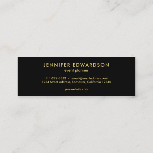 金ゴールドパープルアメジスト宝石プロフェッショナル スキニー名刺 (裏面)