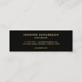 金ゴールドパープルアメジスト宝石プロフェッショナル スキニー名刺 (裏面)