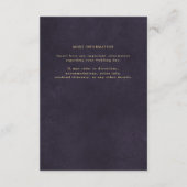 金ゴールドパープルエレガントなウェディングゲスト情報 エンクロージャーカード (裏面)