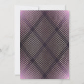 金ゴールドパープルオーバル幾何学アールデコギャツビー結婚ズ 招待状 (裏面)