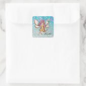 金ゴールドパープルガーリーブルーグリッタースパークルフェアリーダスト スクエアシール (バッグ)