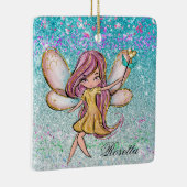 金ゴールドパープルガーリーブルーグリッタースパークルフェアリーダスト セラミックオーナメント (右)