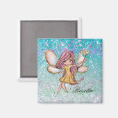 金ゴールドパープルガーリーブルーグリッタースパークルフェアリーダスト マグネット (正面/裏面)