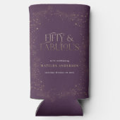 金ゴールドパープルグリッター50と素晴らしい誕生日パーティー スリム缶クーラー (裏面)