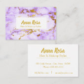 *~*金ゴールドパープルシック人気がある 名刺 (正面/裏面)