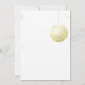 金ゴールドパープルシルバーウィンターブライダルシャワー 招待状 (裏面)