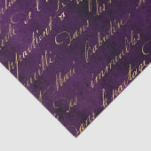 金ゴールドパープルデクページ上の深いキュラシブ 薄葉紙 (詳細)