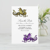 金ゴールドパープルドラゴンザデイト招待状 招待状 (スタンド正面)