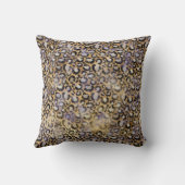 金ゴールドパープルヒョウ印刷 クッション (裏面)