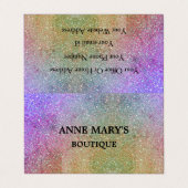 金ゴールドパープルピンクグリッターグラムヘアサロンスパかわいい 名刺 (外部フラット)