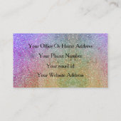 金ゴールドパープルピンクグリッターヘアサロンスパブティック 名刺 (裏面)